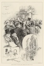 America Revisited by Our Special Artist, Sketches in Wall Street, New York
